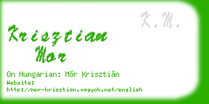 krisztian mor business card